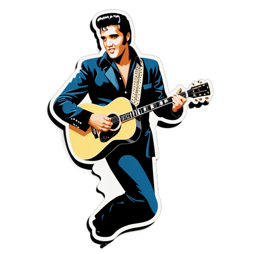 Vintage Elvis Presley Sticker