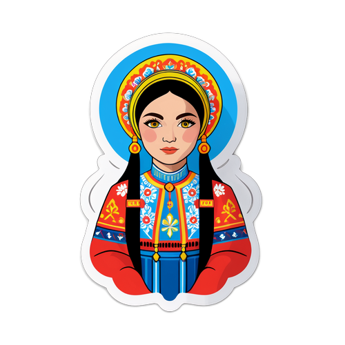 Наклейка з елементами традиційної української культури