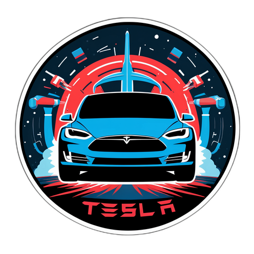 特斯拉電動車貼紙設計