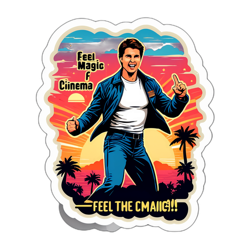 Vintage Naklejka z Tomem Cruise'em