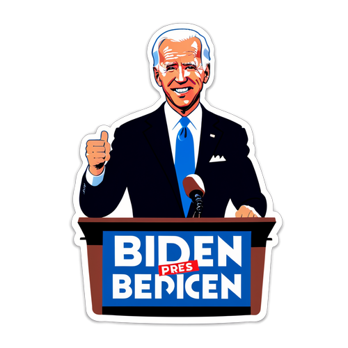 Unleash Your Support! Bold Biden Press Conference Sticker: A Must-Have for Every Advocate!