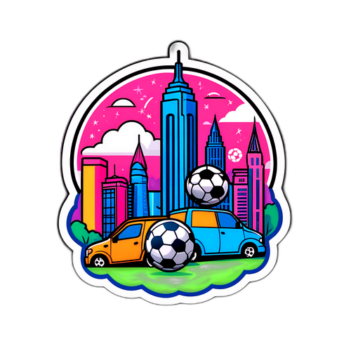 Stiker Pertandingan Sepak Bola NYC FC vs Inter Miami
