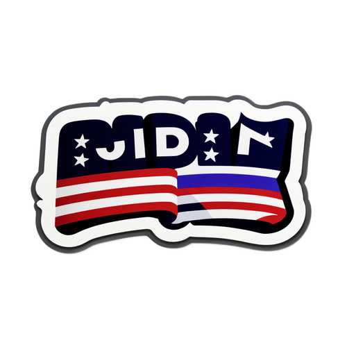 Biden Aufkleber mit stilisiertem Sternenbanner