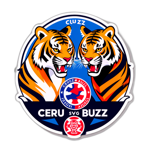 Fierce Tiger Showdown: Cruz Azul Match Sticker