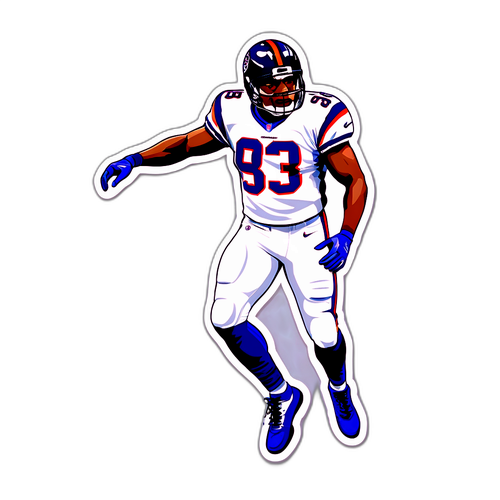 Sticker av NFL:s mest kända spelare i en triumferande pose