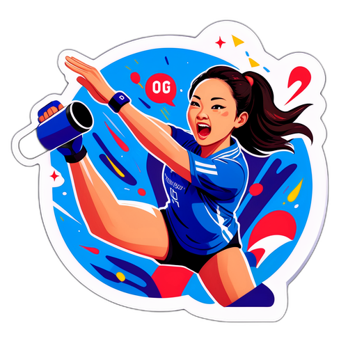 Stiker Eileen Gu Yang Penuh Semangat
