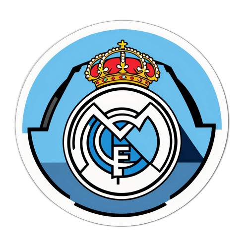 Aufkleber der Rivalität zwischen Real Madrid und Manchester City