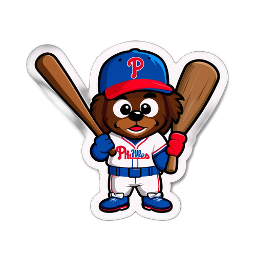 Philadelphia Phillies Mascot Baseball Celebration Sticker