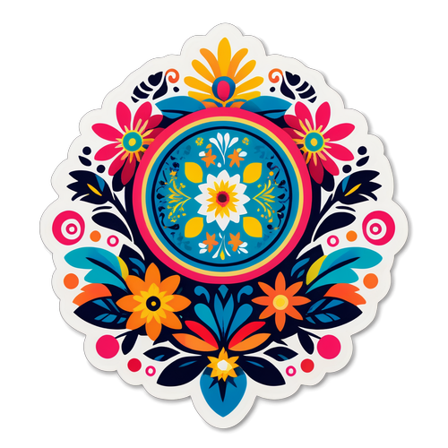 Blomsterdesign med Musikalelementer