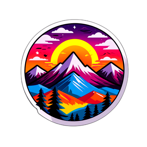 Kuvastao Estavaon vuorilla auringonlaskun aikaan