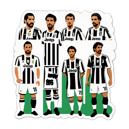 Sticker wa Wachezaji Wanashuhudia wa Juventus