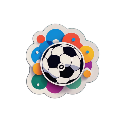 축구 경기를 보면서 느낀 감정의 3D 디자인 스티커