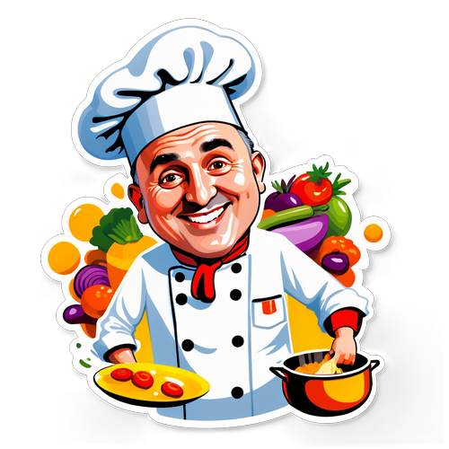 Playful Chef Jose Andres Sticker