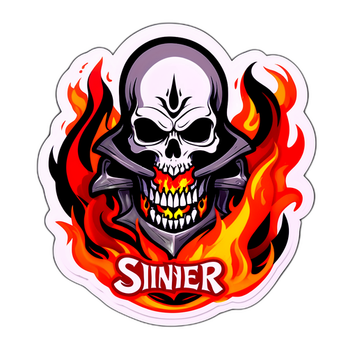 Sinner logo in vuur en vlammen