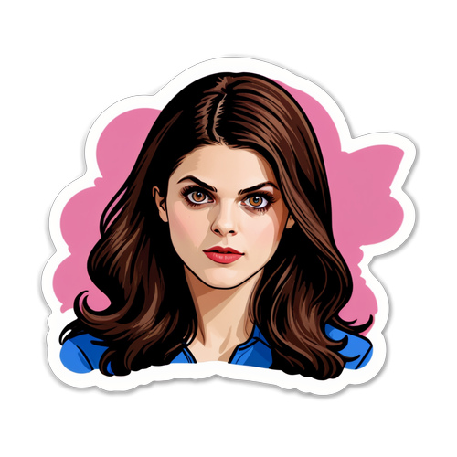 Lo Sguardo Incantevole di Alexandra Daddario: Cattura la Bellezza con Questo Adesivo Imperdibile!