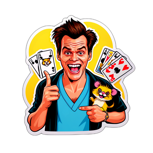 Ace Ventura stílusú matrica