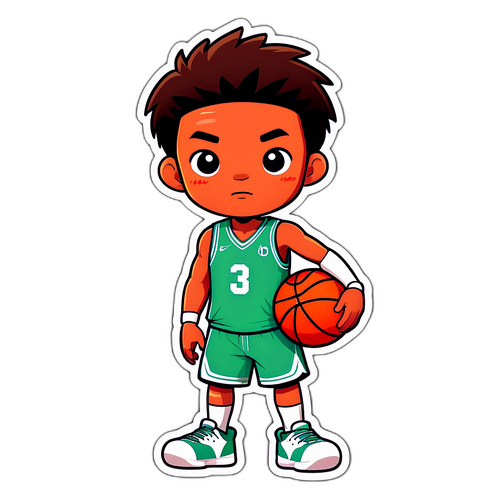귀여운 농구선수 캐릭터 스티커