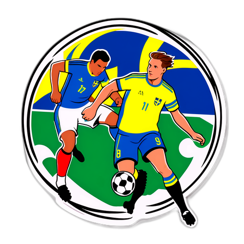 Fodboldkamp mellem Sverige og Schweiz