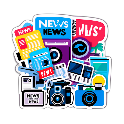 Adesivo Giocoso a Tema Notizie