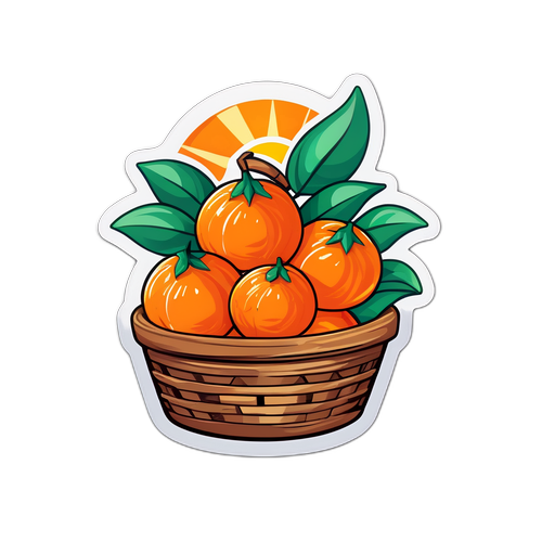 Sticker z mandarynkami