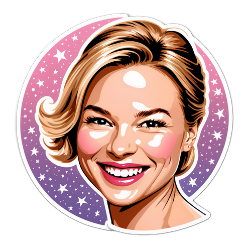 Renee Zellweger hymyillen täynnä tähtiä