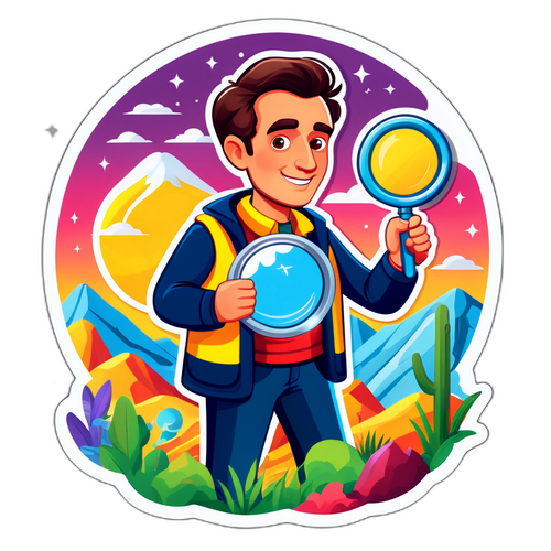 Sticker di Alberto Angela avventuriero