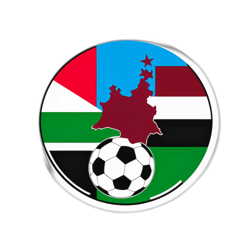 Sticker ya Mchezo wa Soka Qatar dhidi ya Palestina