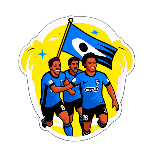 Sticker dynamique représentant le match Botafogo - Grêmio