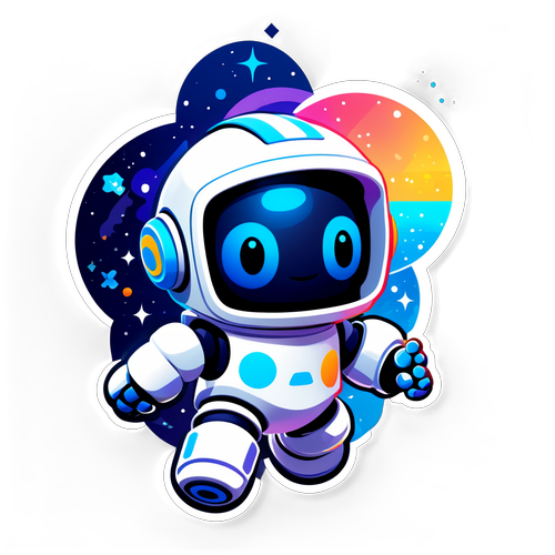 Fantastiska Astro Bot: Framtidens Lekfulla Sticker för Alla Åldrar!