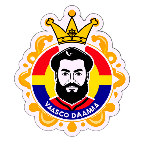 Diseño de sticker con el emblema icónico de Vasco da Gama