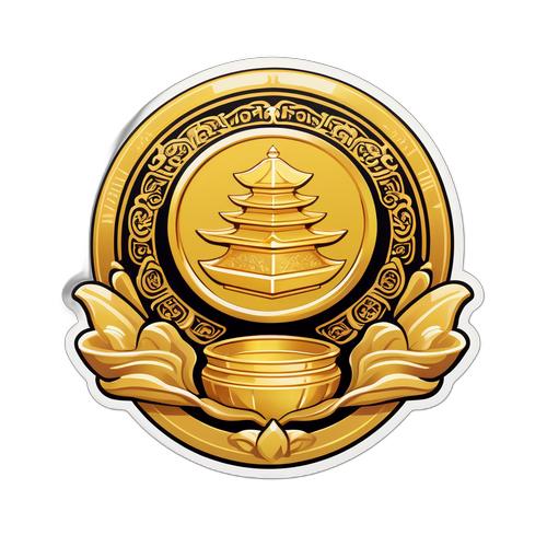 财富源源而来金元宝贴纸