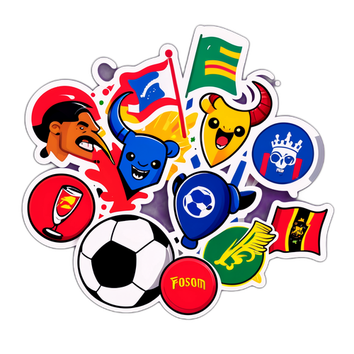 Những sticker thể hiện cảm xúc của người hâm mộ bóng đá trong một trận đấu phấn khích