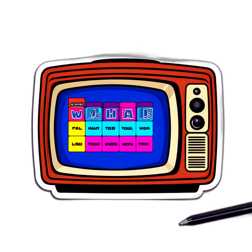 Jeopardy! Themed Retro TV Sticker