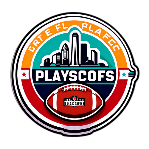 Stylisches Aufkleberdesign für die NFL-Playoffs