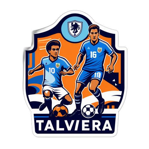 Samolepka s moderním twistem na fotbalovou historii Talaviery