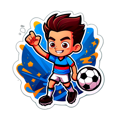 สติ๊กเกอร์แนะนำเทคนิคการทำประตูในการแข่งขันฟุตบอล