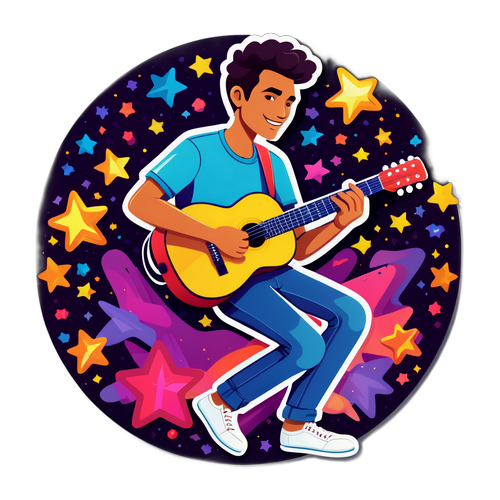 Rodrigo tocando la guitarra