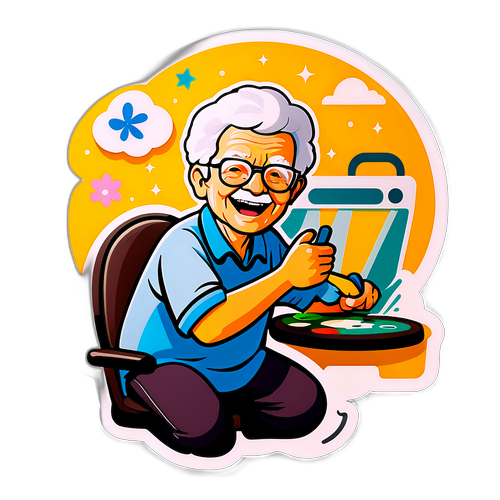 楽しい趣味を楽しむ高齢者の瞬間