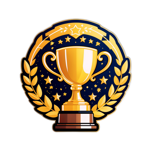 Başarıları Temsil Eden Altın Trophee Sticker