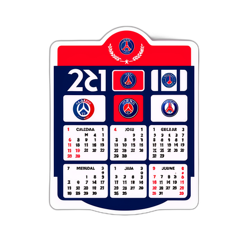 Calendrier fait main pour PSG