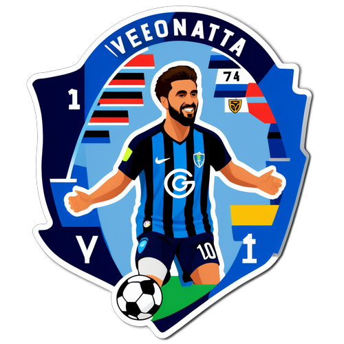 Adesivo che rappresenta il gioco Verona-Atalanta