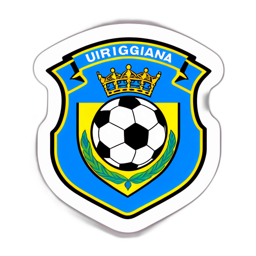Sticker representativo de los colores y cultura del fútbol uruguayo en Boston River – Miramar Misiones
