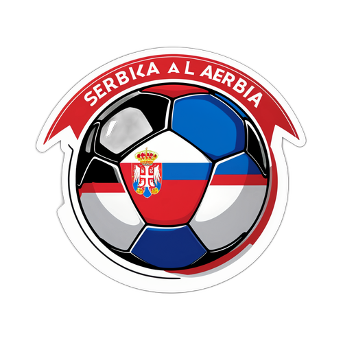 Fodbold Sticker i Serbisk og Albansk Farver