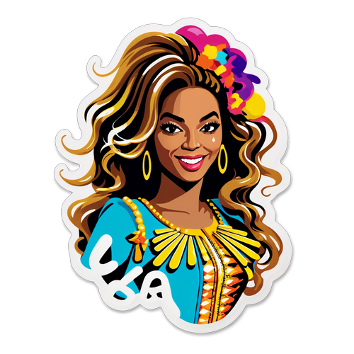 Beyoncé i Glitrende Farger: En Sticker Du Ikke Må Gå Glipp Av!