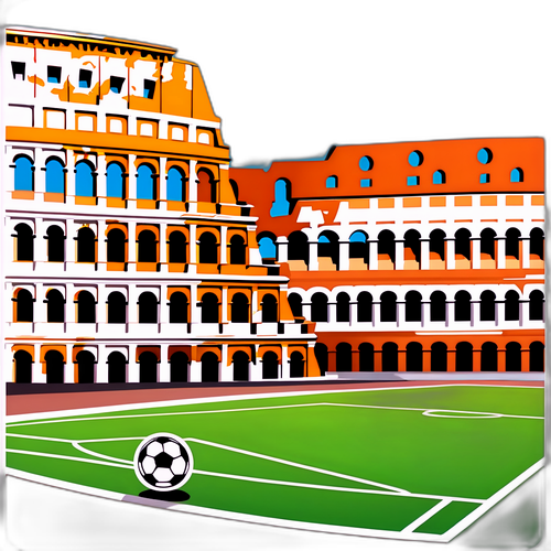 Σκηνικό του Κολοσσαίου με Ποδοσφαιρικό Γήπεδο