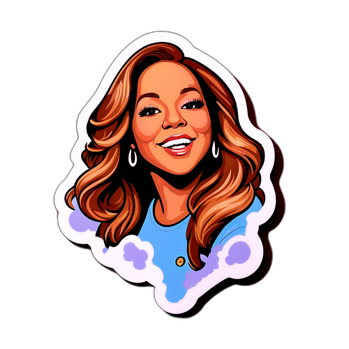 마라이어 캐리 앨범 커버 테마 일러스트 스티커