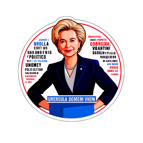 Empowering Sticker z Ursulą von der Leyen