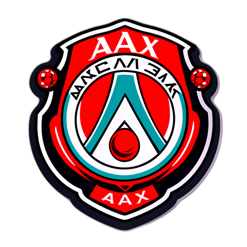 Dynamisches Stickerdesign für den Fußballclub Ajax