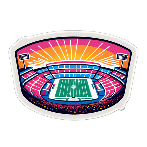 MetLife Stadium med fans og lys