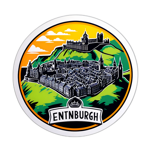 Mapa Edynburga z popularnymi atrakcjami turystycznymi